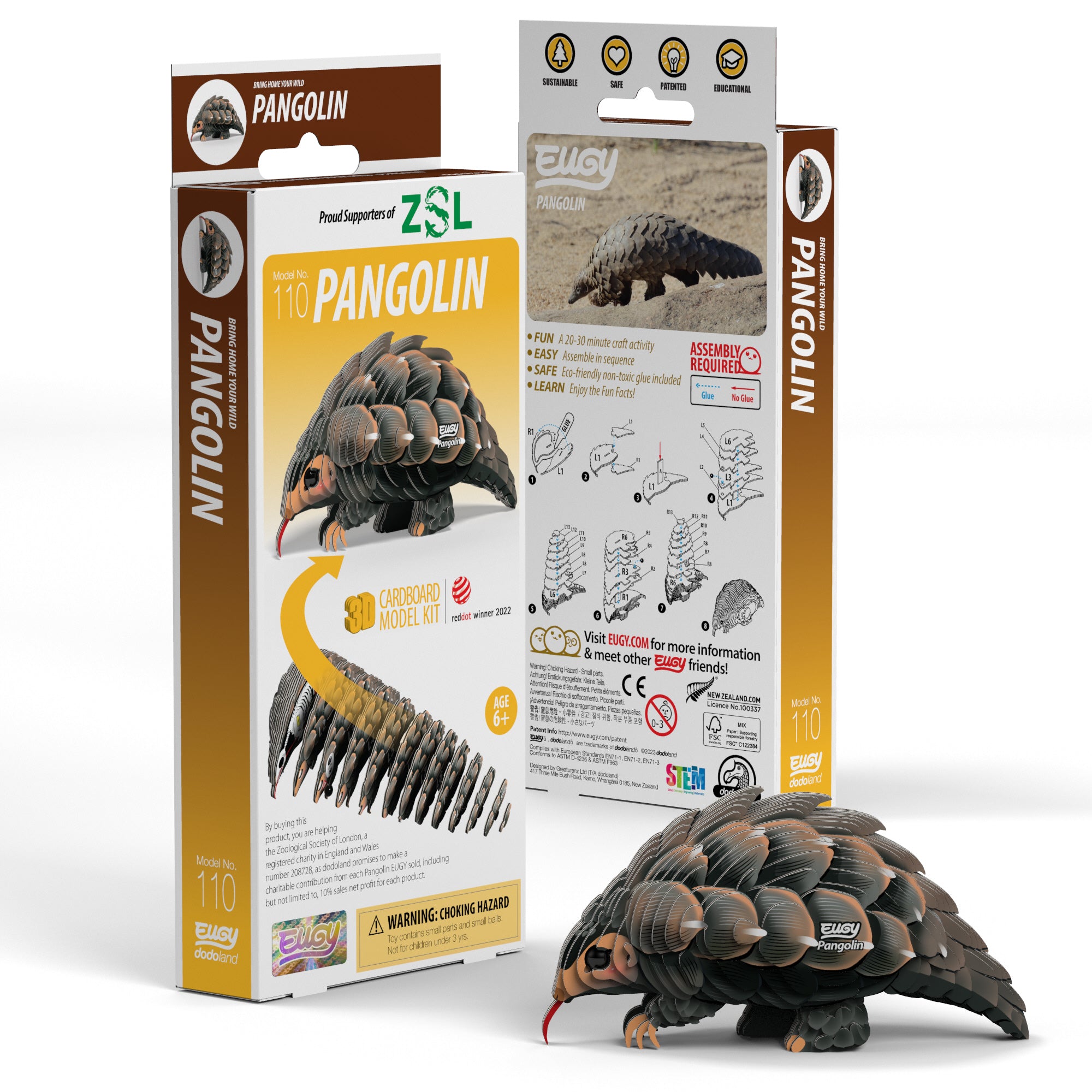 EUGY Pangolin 3D Puzzle Safari Ltd