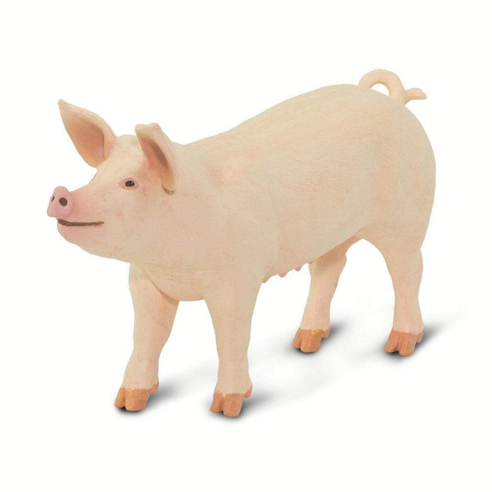 Large White Pig Toy