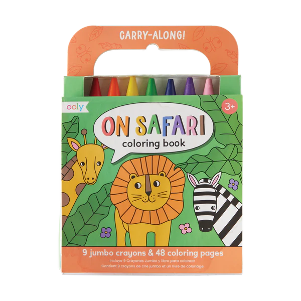 OOLY - Carry Along - Crayon & Coloring Book Kit - Safari |  | Safari Ltd®