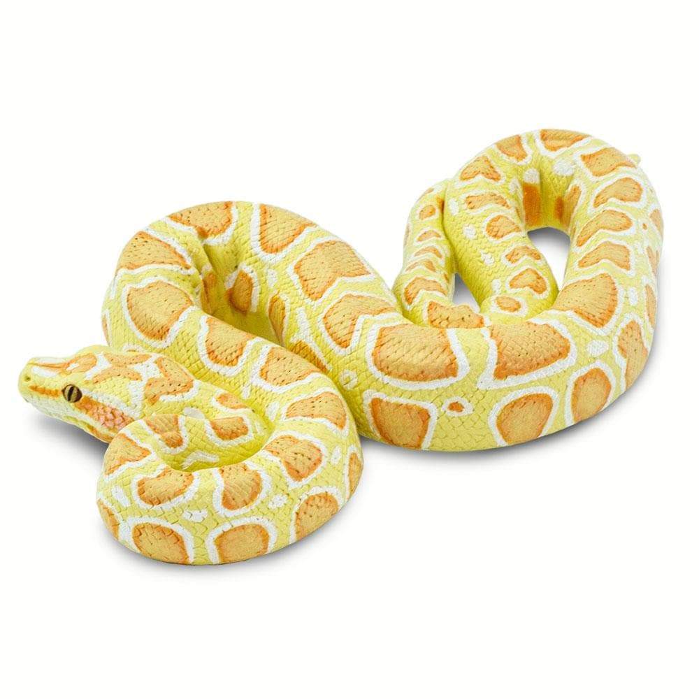 Albino Burmese Python Toy Snake