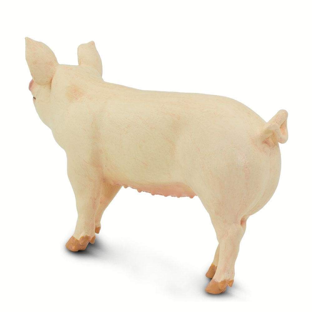 Large White Pig Toy