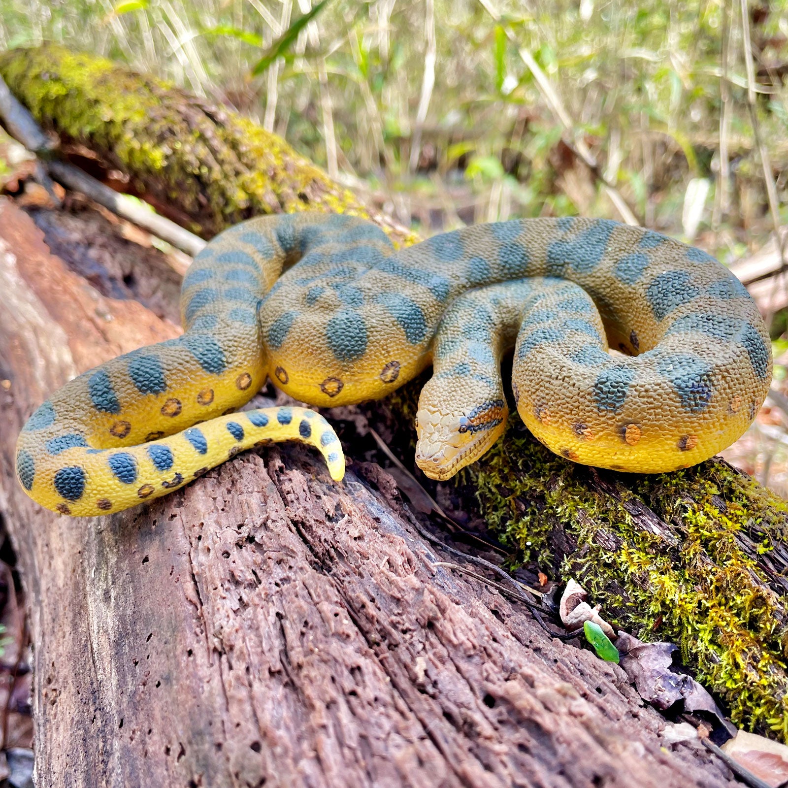 Green Anaconda Snake Toy Figure