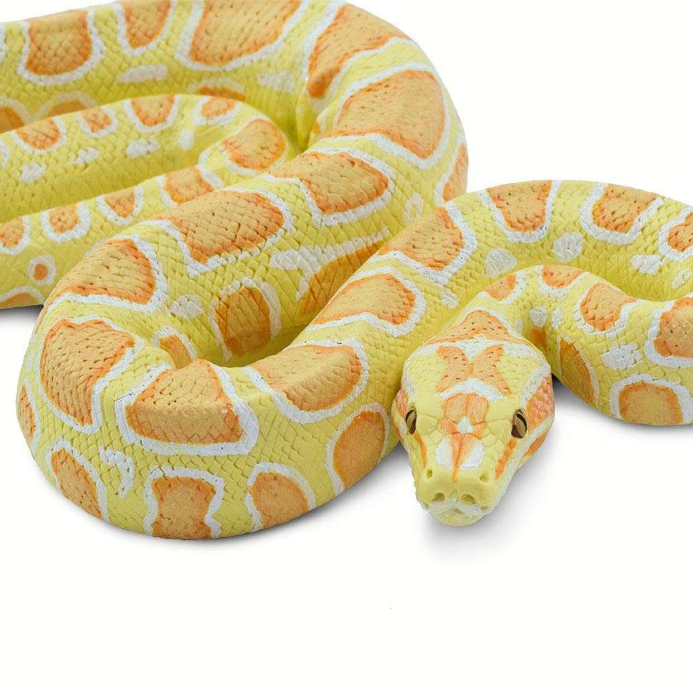 Albino Burmese Python Toy Snake