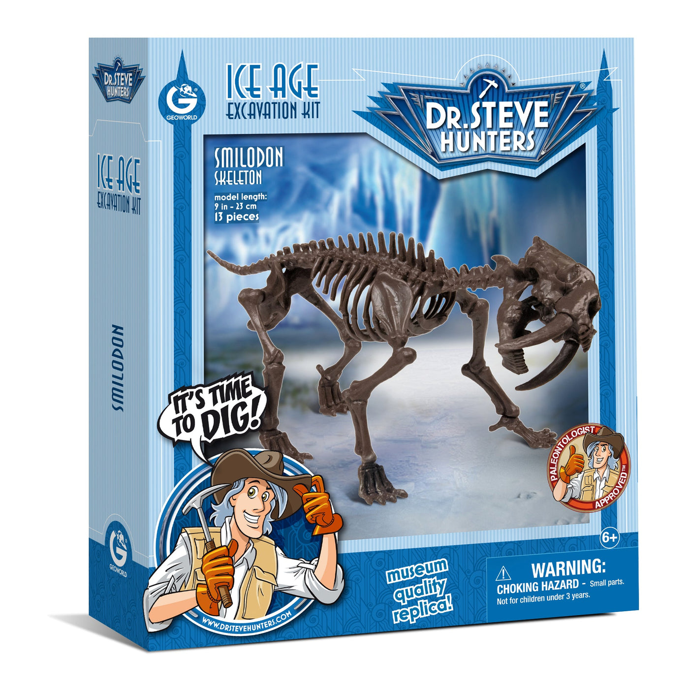 Dr. Steve Hunters GEOWorld Ice Age Dig Smilodon Excavation Kit - 13 pieces |  | Safari Ltd®