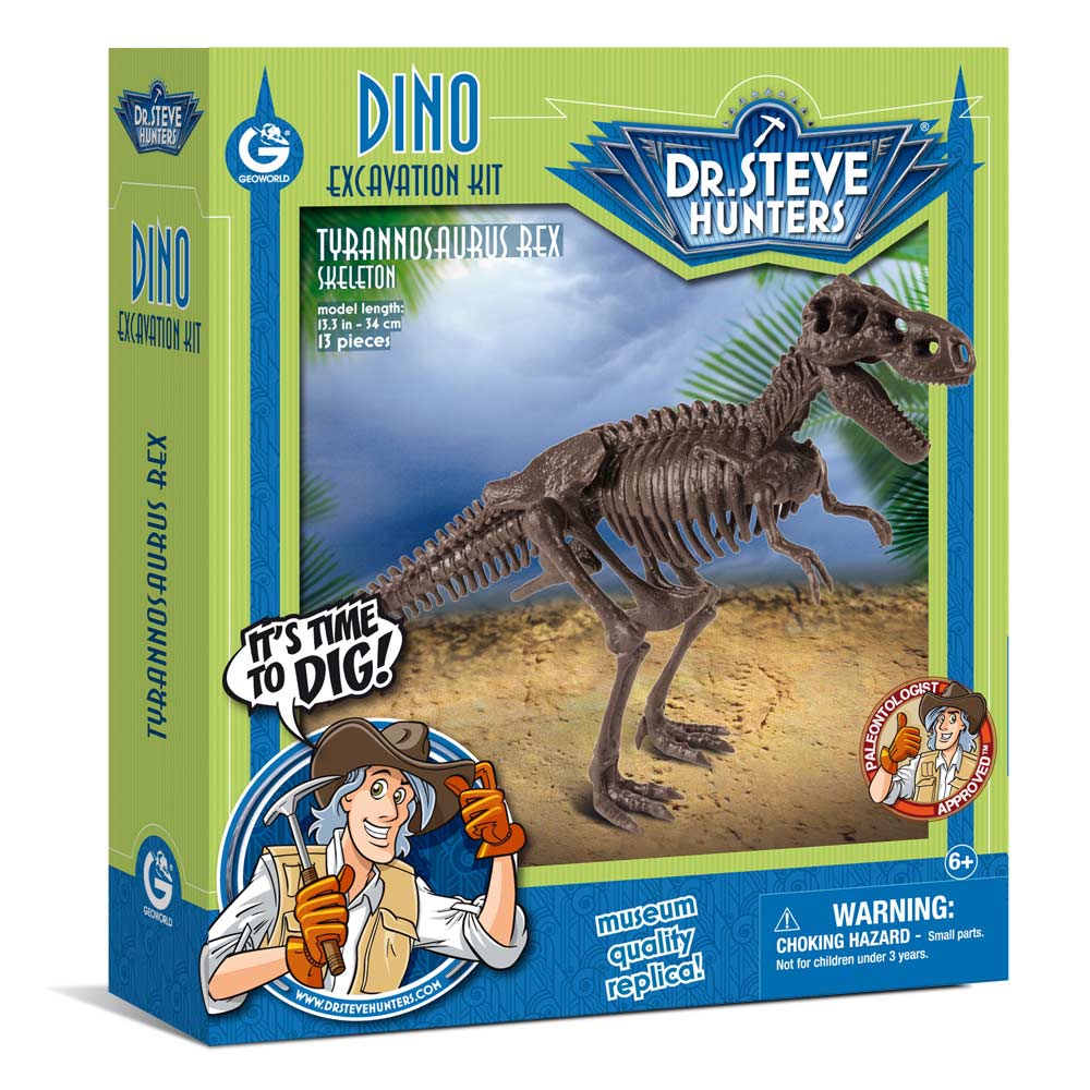 Dr. Steve Hunters GEOWorld Dino Dig Tyrannosaurus Rex Excavation Kit - 13  pieces