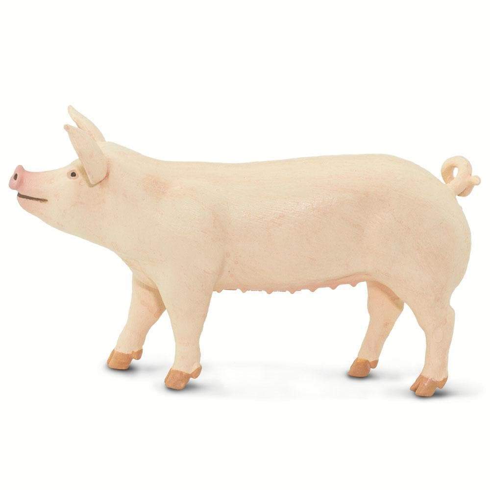 Large White Pig Toy