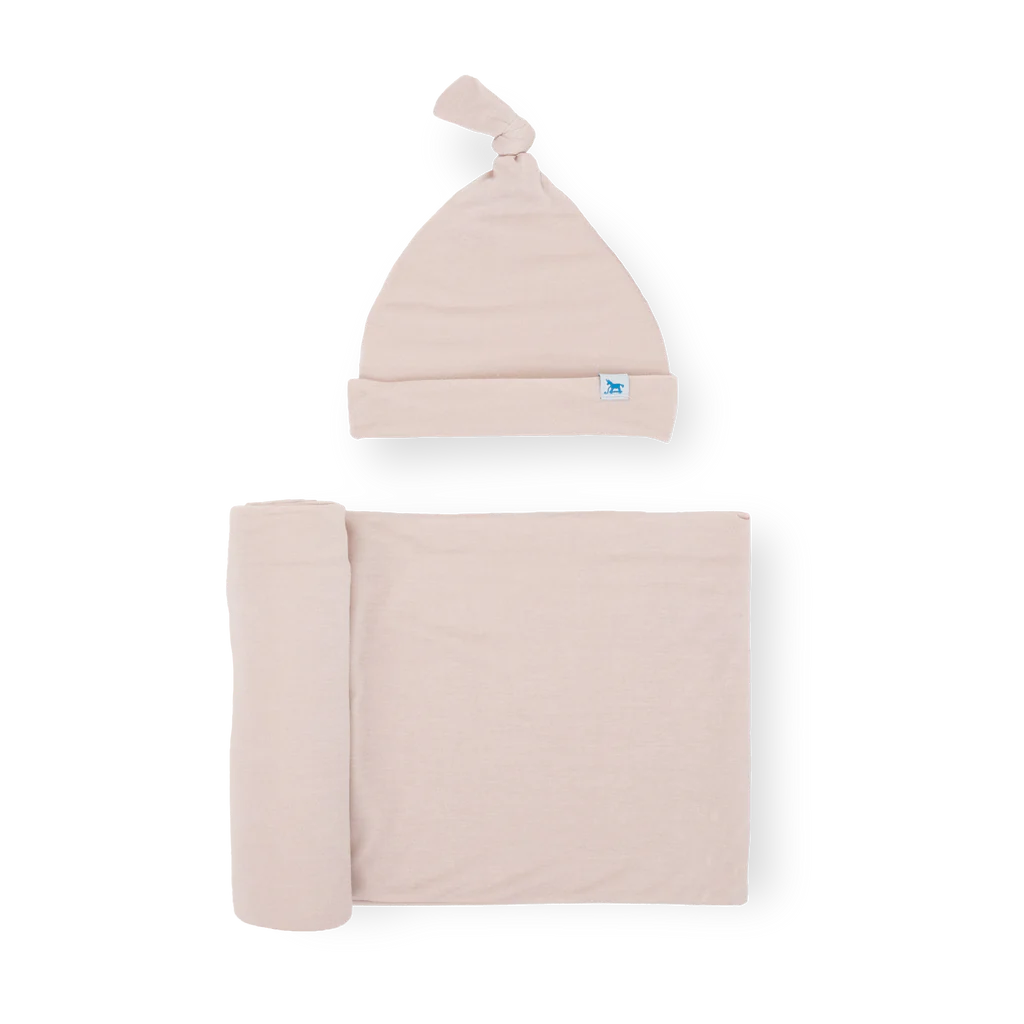 Soft Blush Stretch Knit Hat &Swaddle Set (Sept. 2023) |  | Safari Ltd®