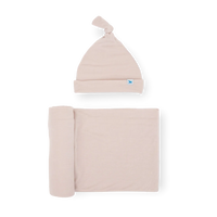 Soft Blush Stretch Knit Hat &Swaddle Set (Sept. 2023) |  | Safari Ltd®