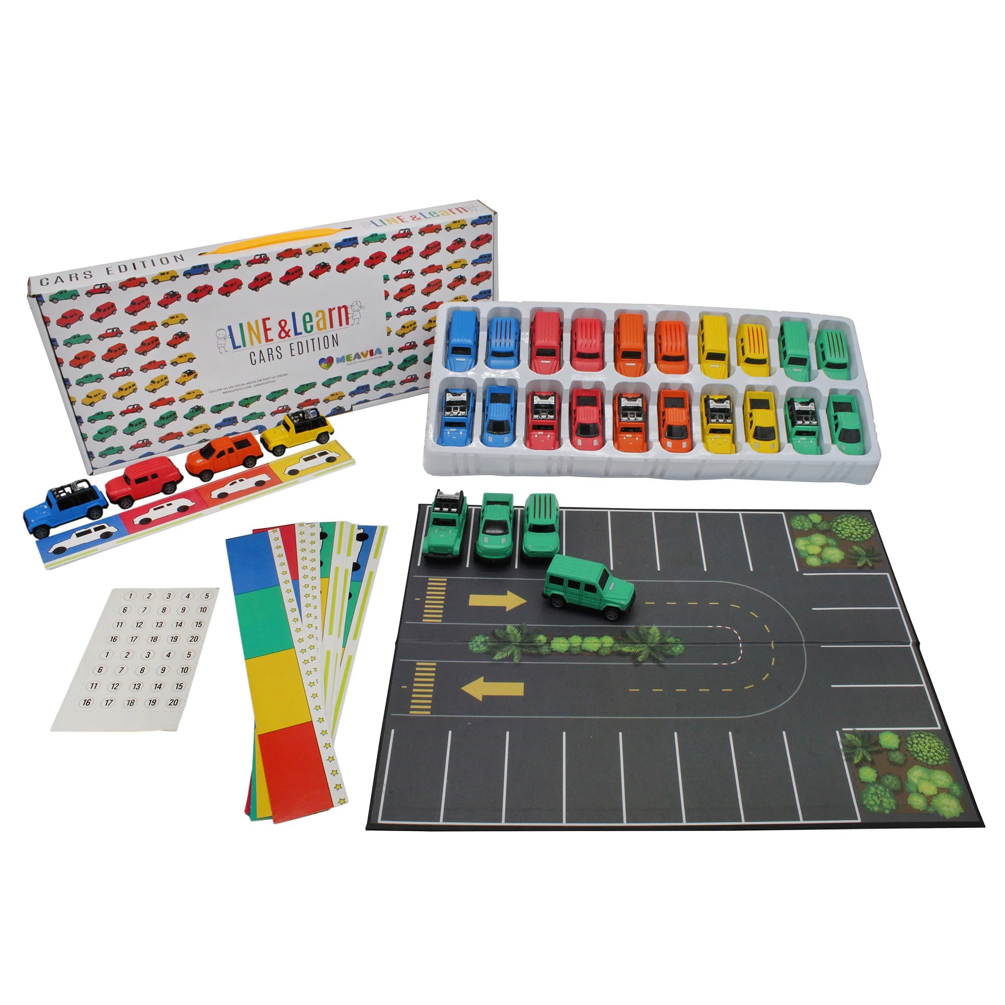 MEAVIA Line and Learn Cars Set |  | Safari Ltd®