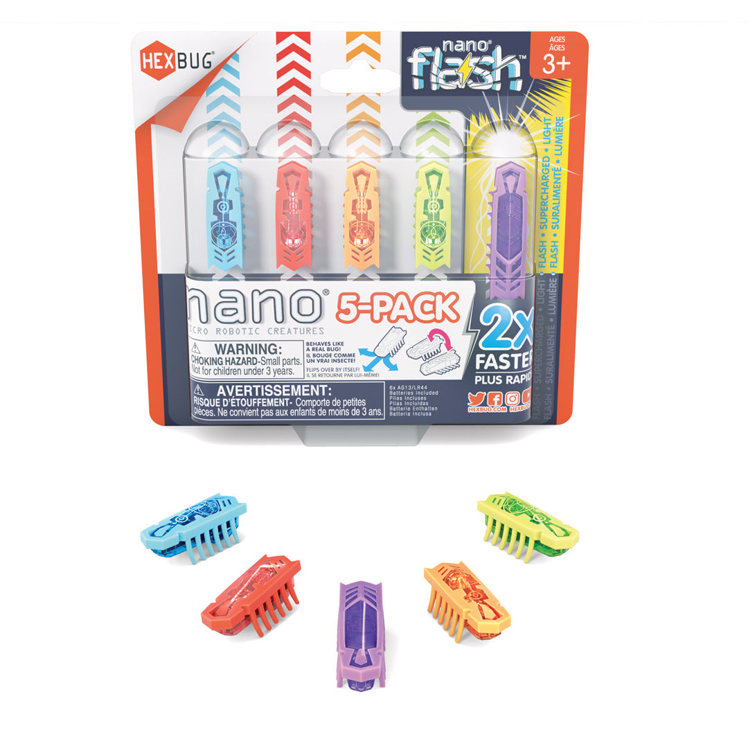 HEXBUG - Nano 5 PACK - 4 Nanos Plus Bonus Flash Nano |  | Safari Ltd®