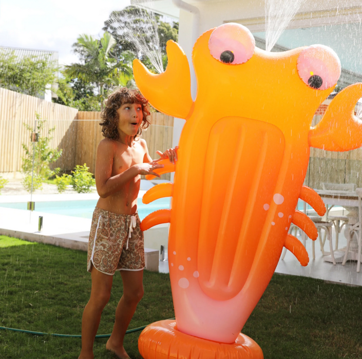 Inflatable Giant Sprinkler Sonny the Sea Creature - Neon Orange