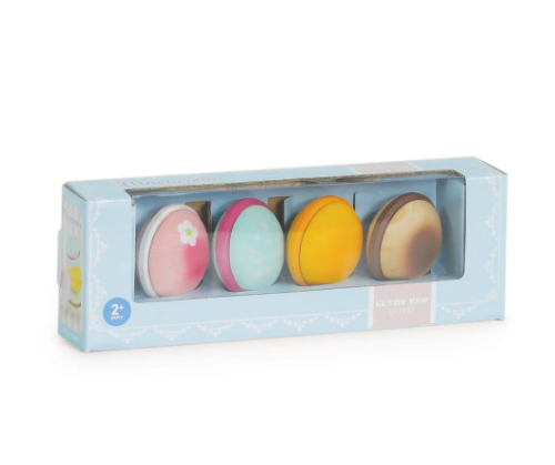 Wooden Macaron Play Food Set - 4 Piece Set | Safari Friends | Safari Ltd®