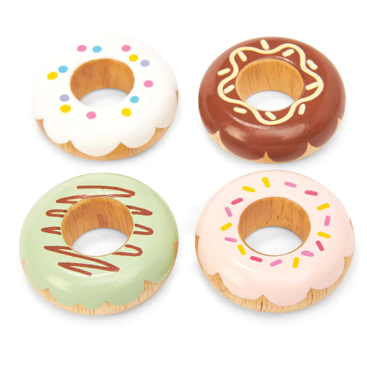 Wooden Doughnut Play Food Set - 4 Piece Set |  | Safari Ltd®