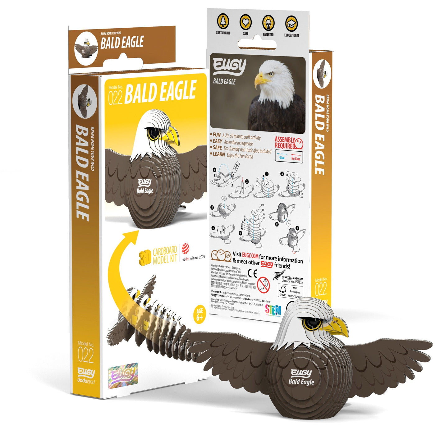 EUGY Bald Eagle 3D Puzzle