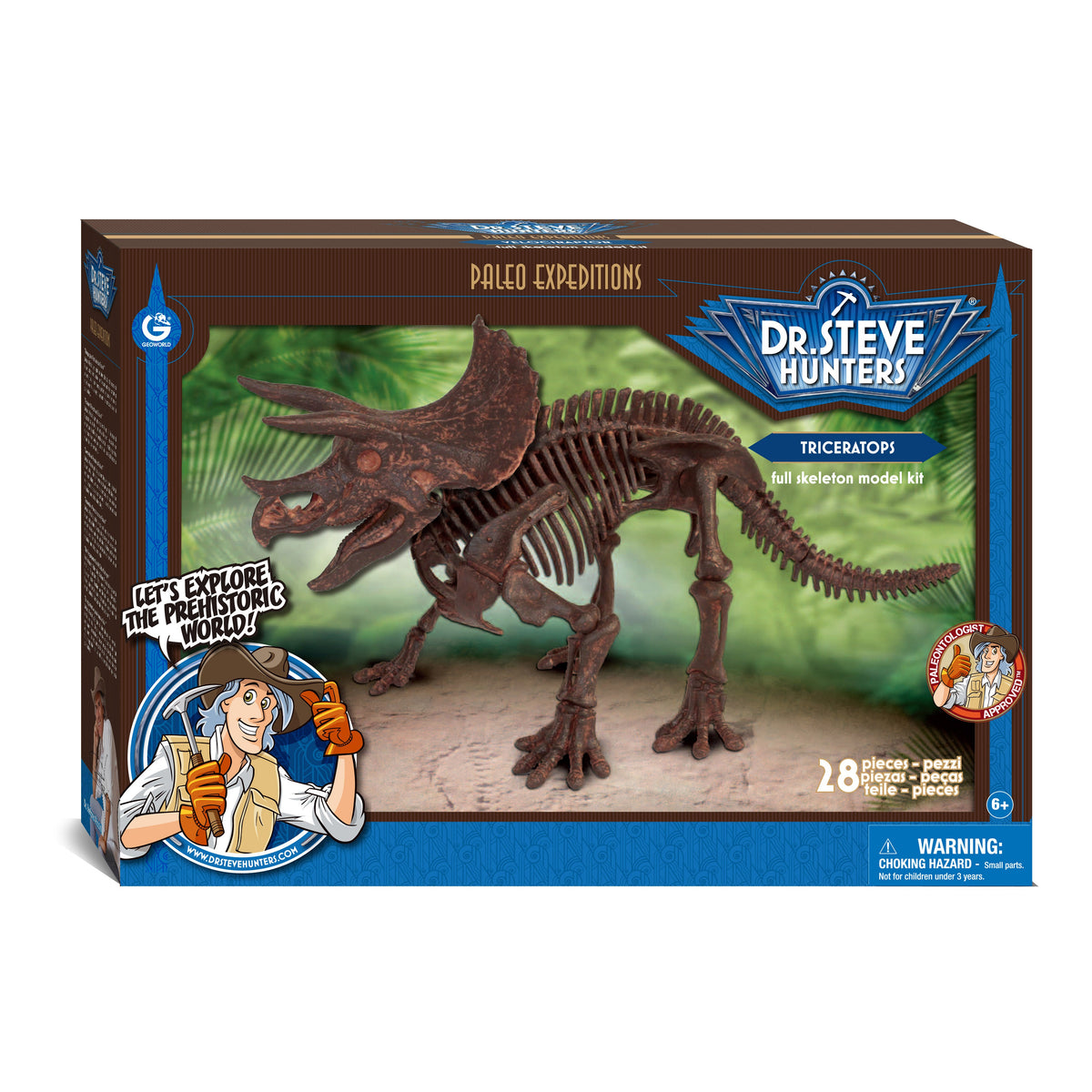 Dr. Steve Hunters GEOWorld Paleo Expedition Triceratops Replica