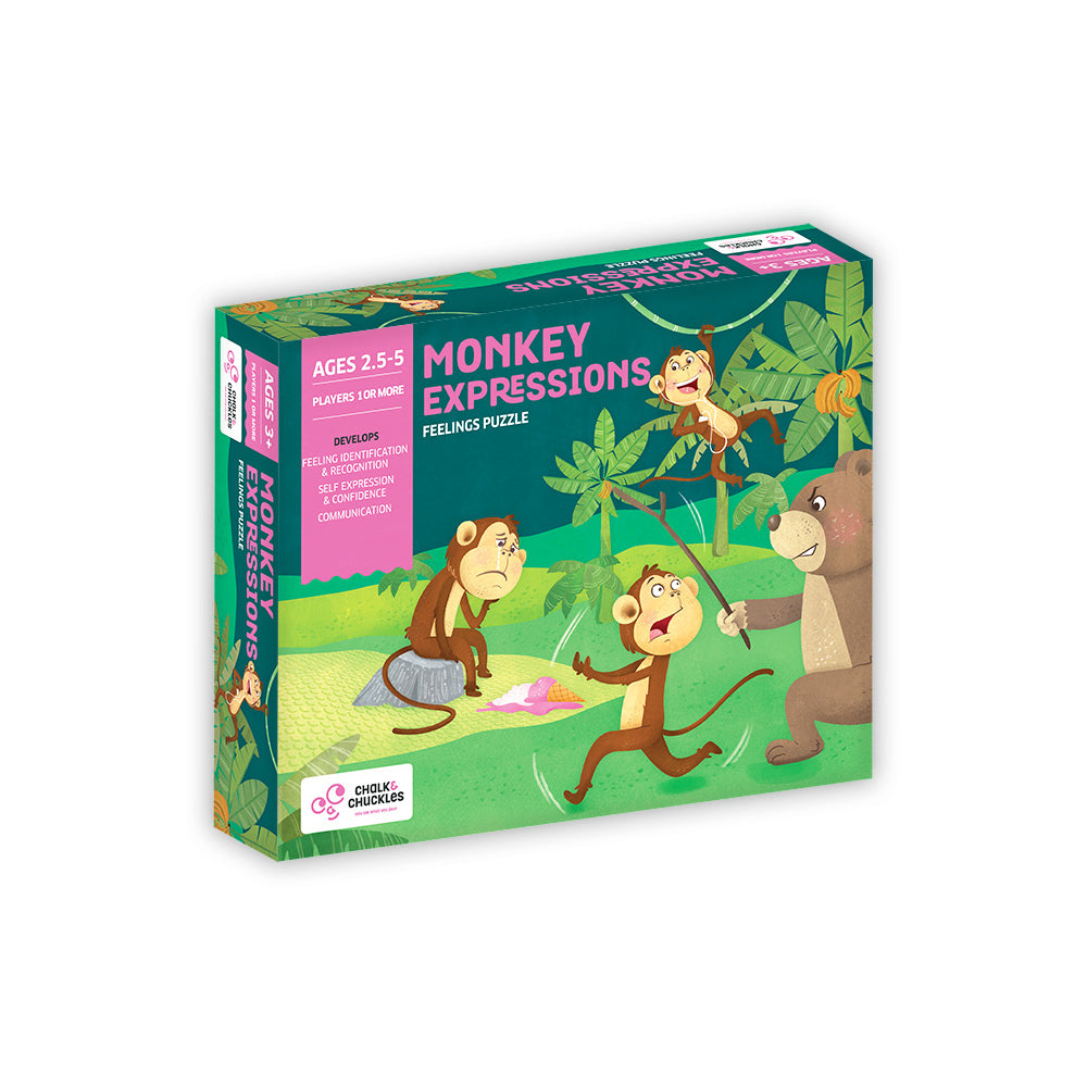 Chalk & Chuckle Monkey Expression Puzzle Game