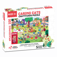 Chalk & Chuckles Caring Cats Chattychoo Activity Puzzle