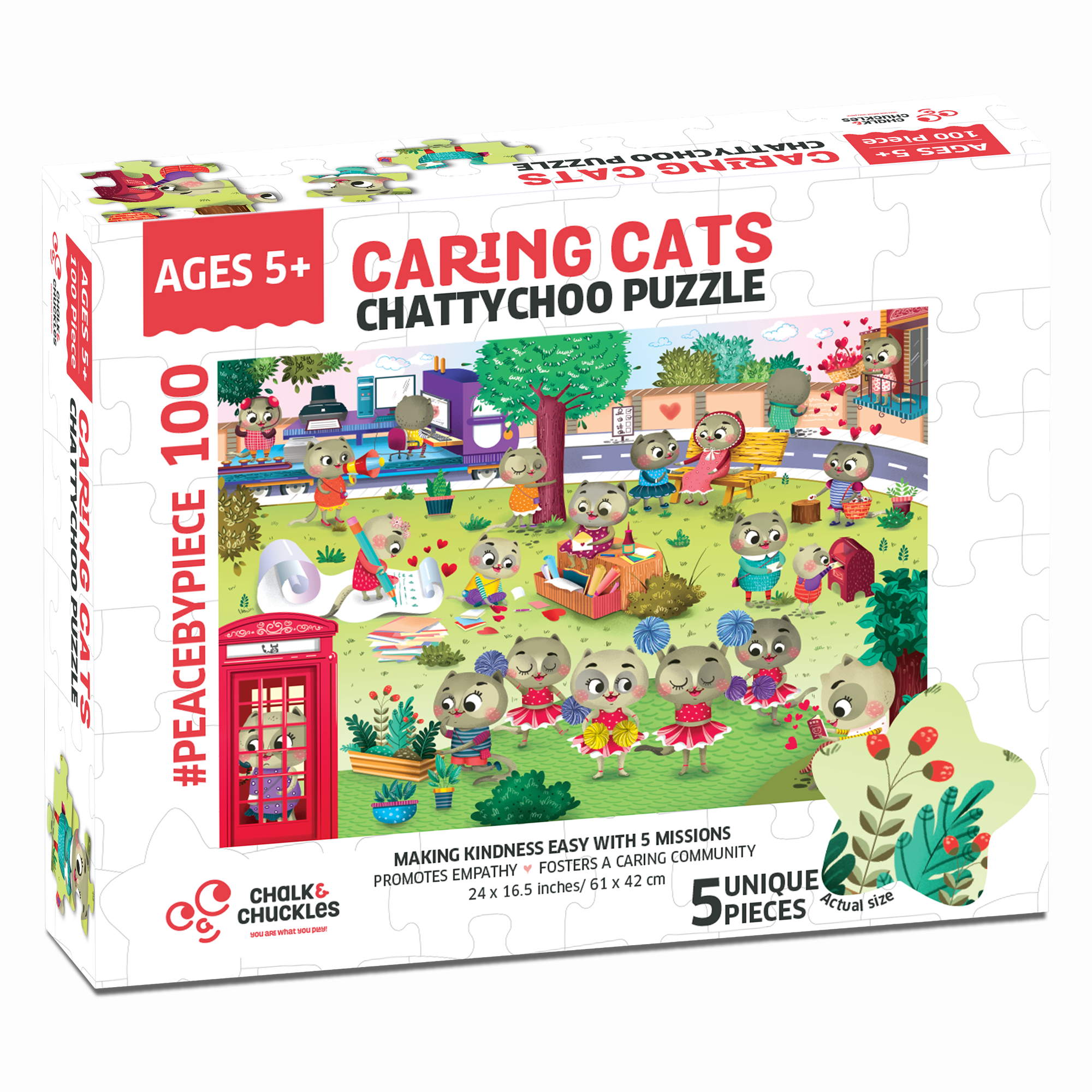 Chalk & Chuckles Caring Cats Chattychoo Activity Puzzle