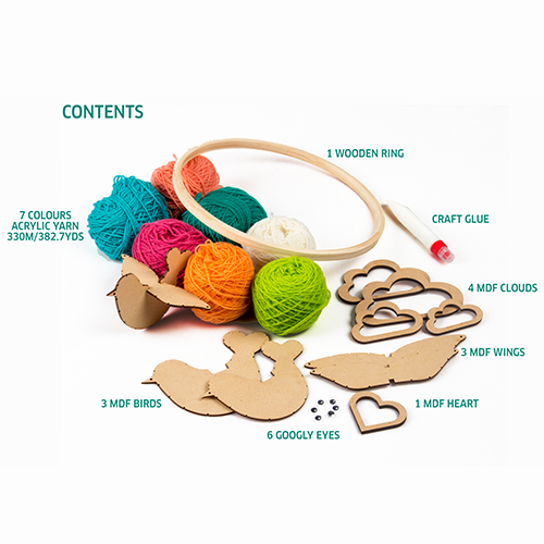 Chalk & Chuckles Yarn Birds Craft Kit