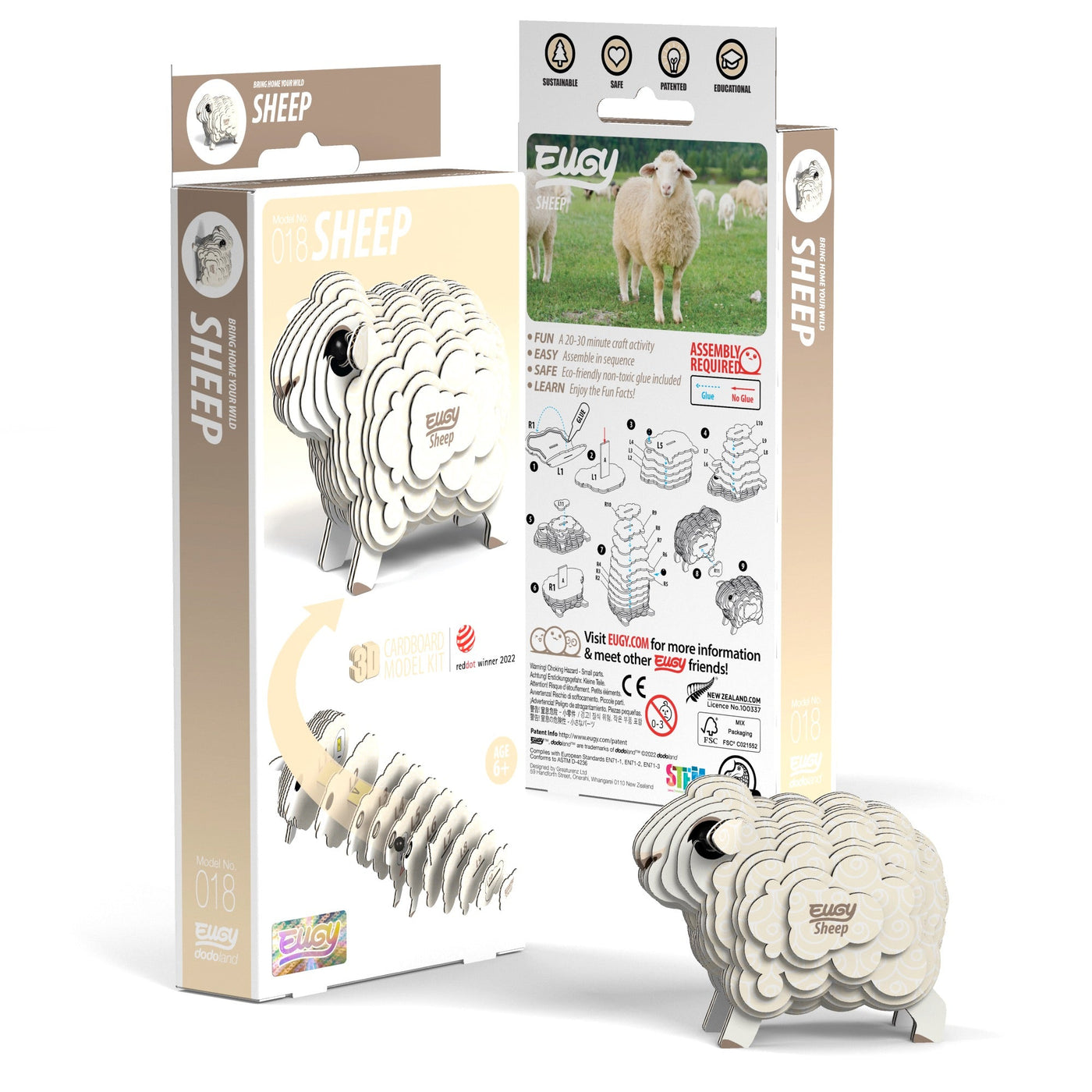 EUGY Sheep 3D Puzzle