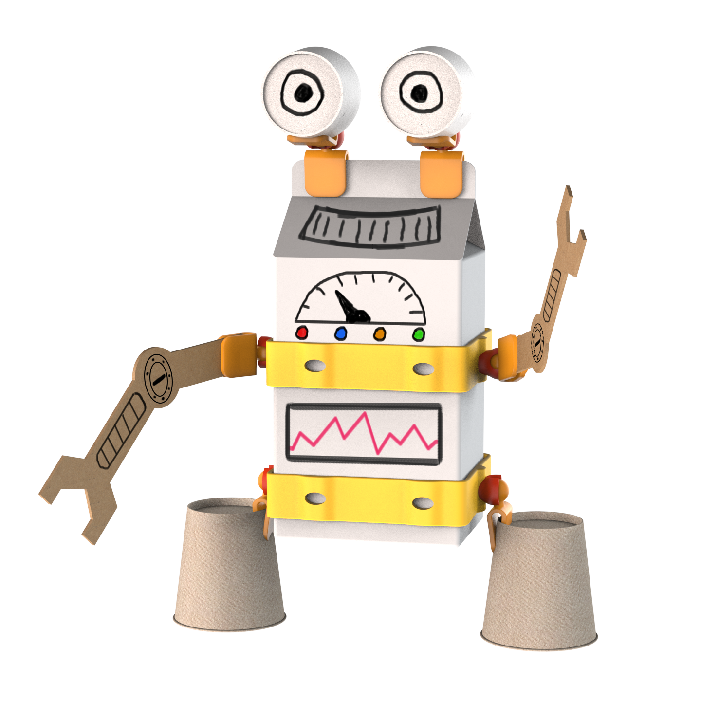 Oddy Arts and Crafts Robot Building Kit |  | Safari Ltd®