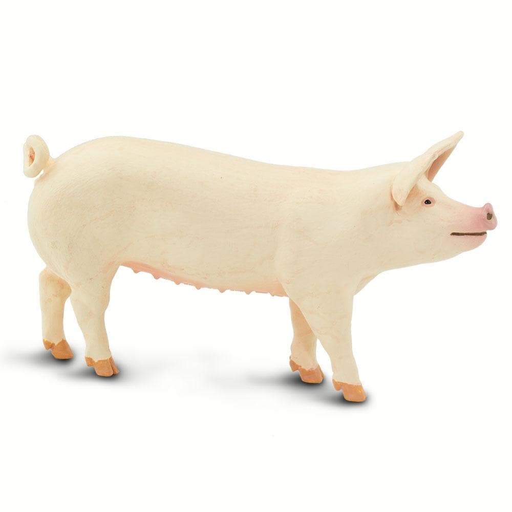 Large White Pig Toy