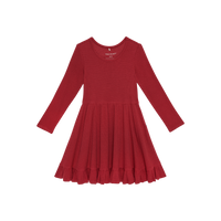 Crimson Waffle - Ruffled Twirl Dress