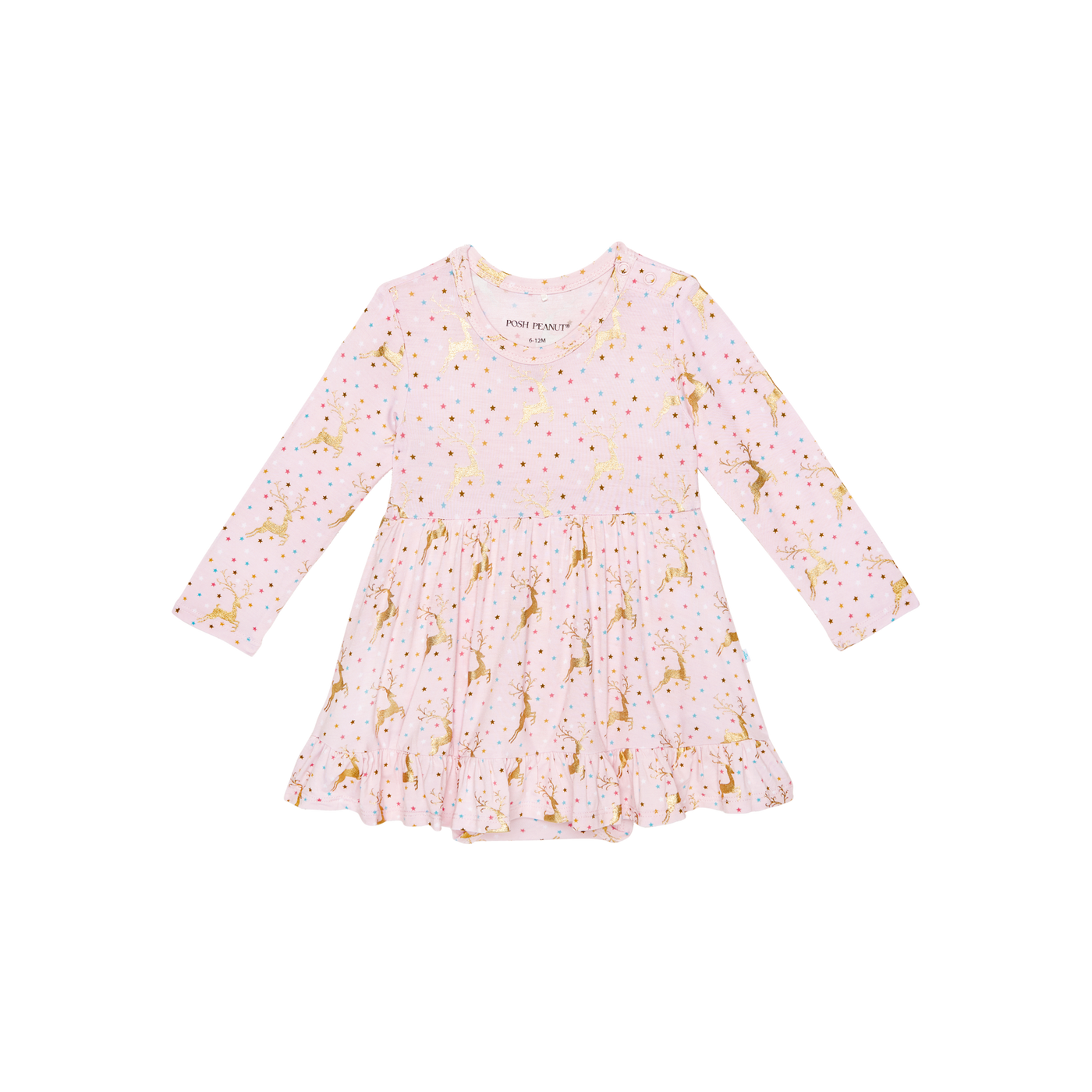 Ryleigh - Long Sleeve Ruffled Bodysuit Dress 12-18 Mos.