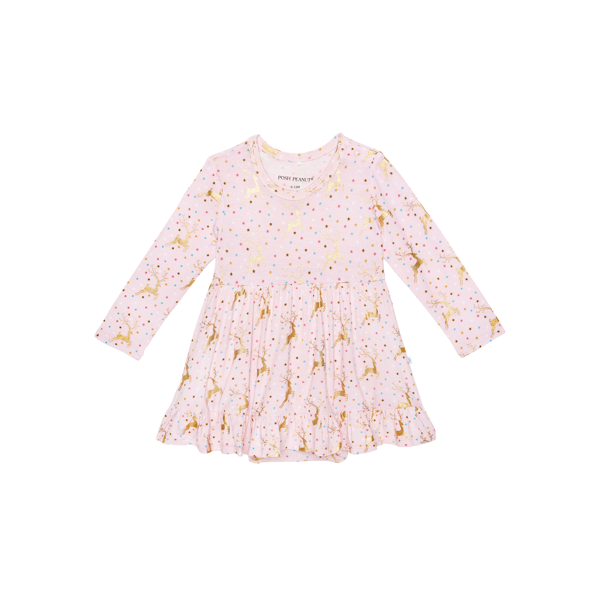 Ryleigh - Long Sleeve Ruffled Bodysuit Dress 12-18 Mos.