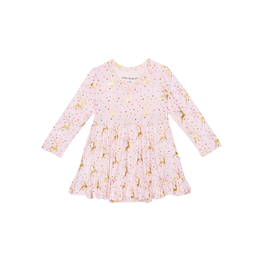 Ryleigh - Long Sleeve Ruffled Bodysuit Dress 18-24 Mos.