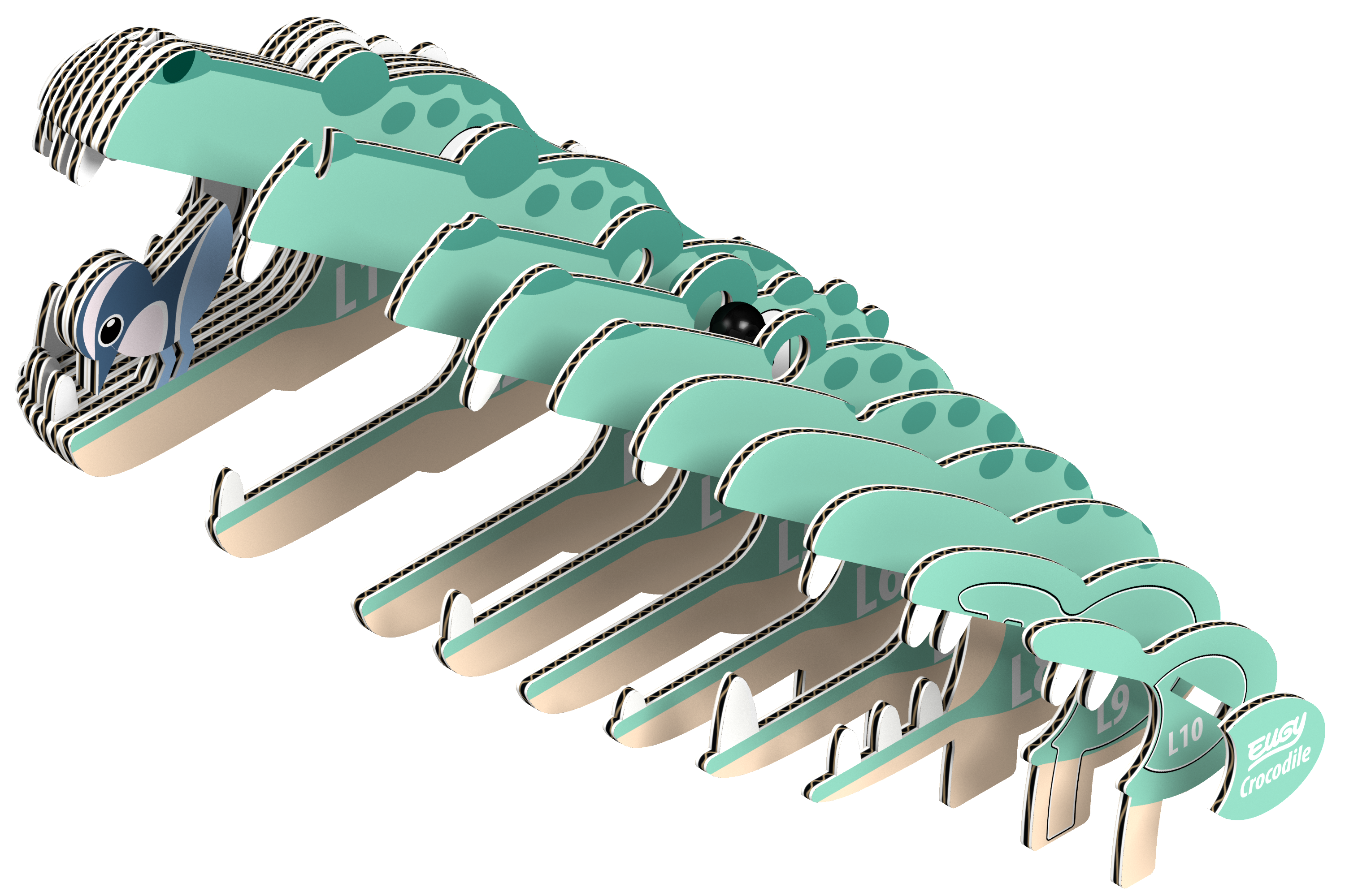 EUGY Crocodile 3D Puzzle