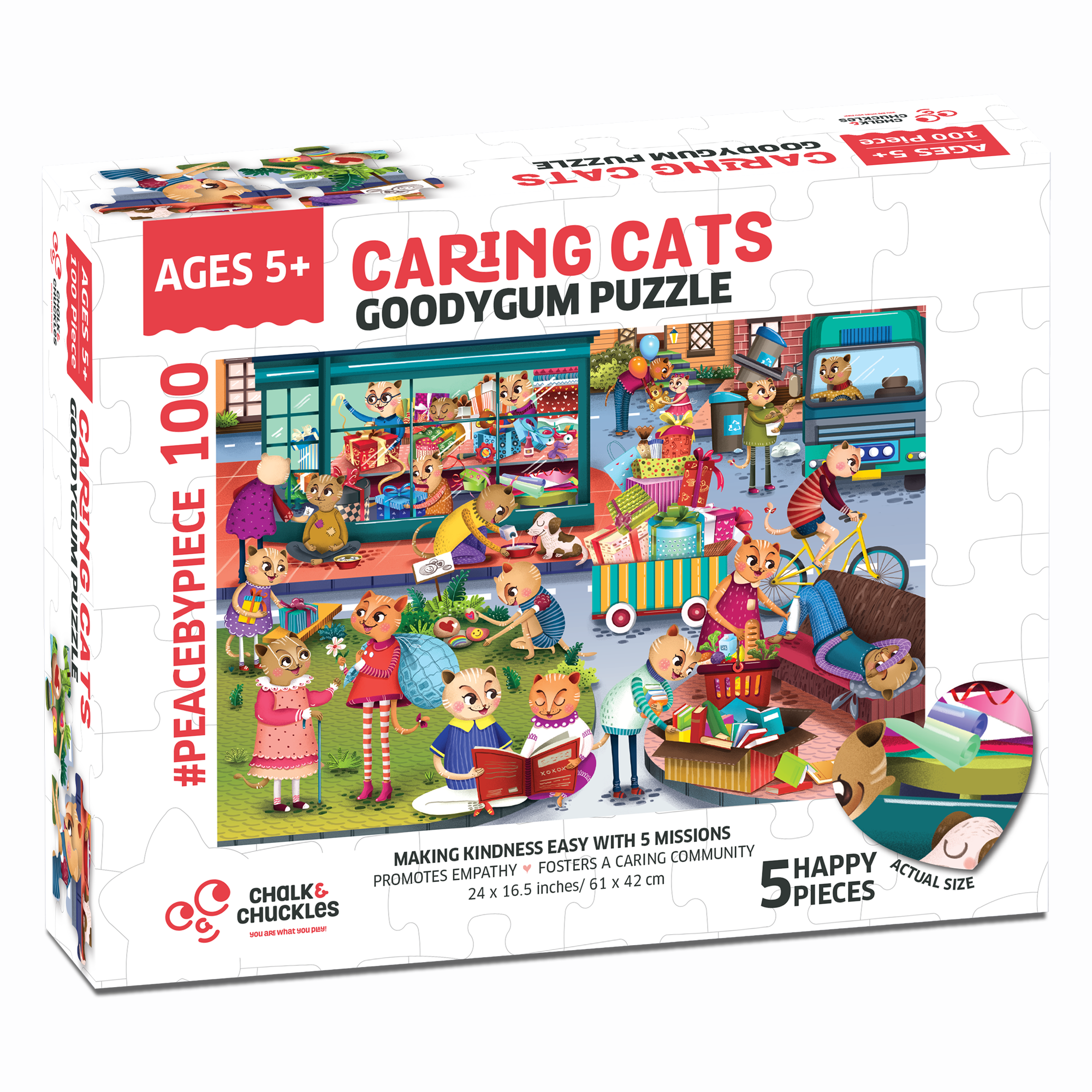 Chalk & Chuckles Caring Cats GoodyGum Activity Puzzle