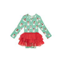 Santa Medley - Long Sleeve Tulle Skirt Bodysuit 12-18 Mos.