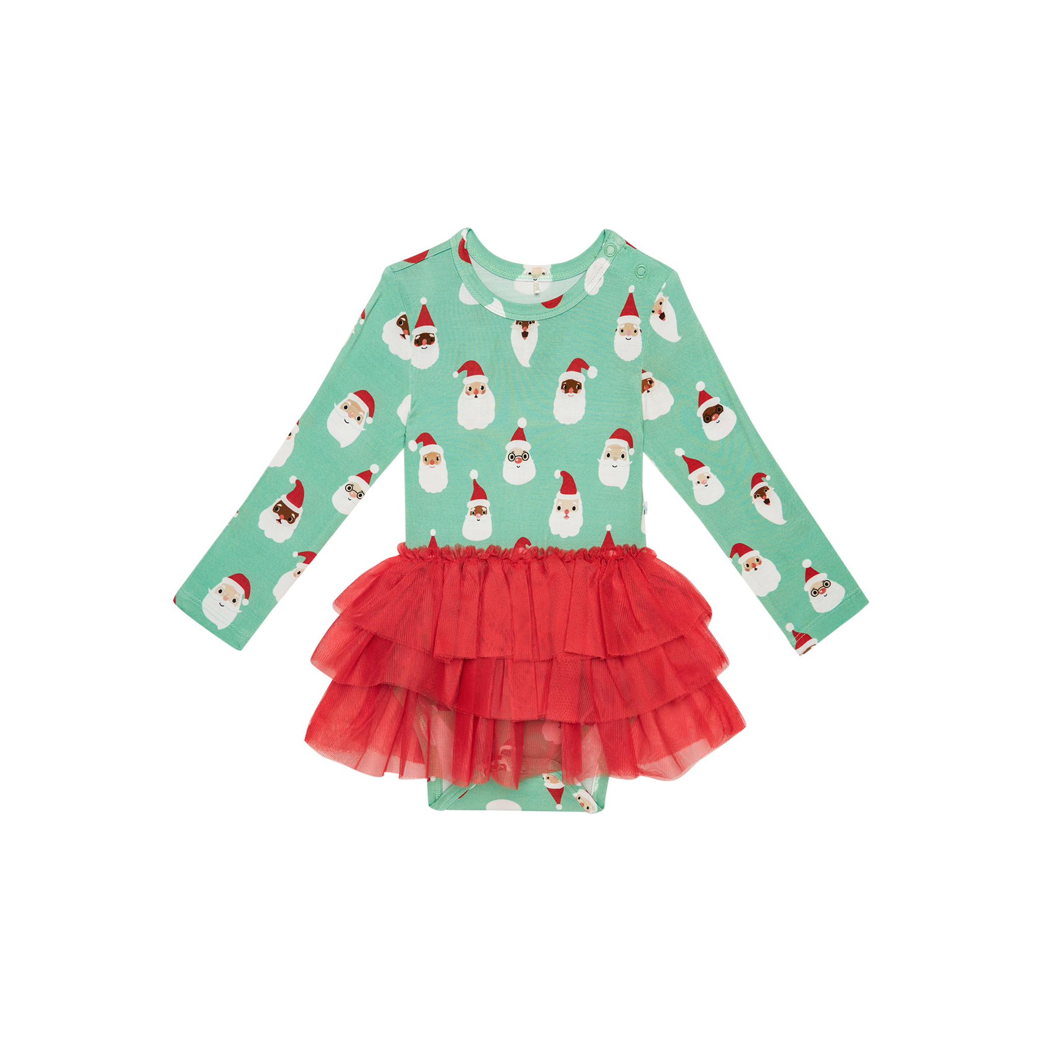 Santa Medley - Long Sleeve Tulle Skirt Bodysuit 12-18 Mos.