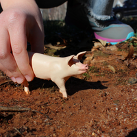 Large White Pig Toy