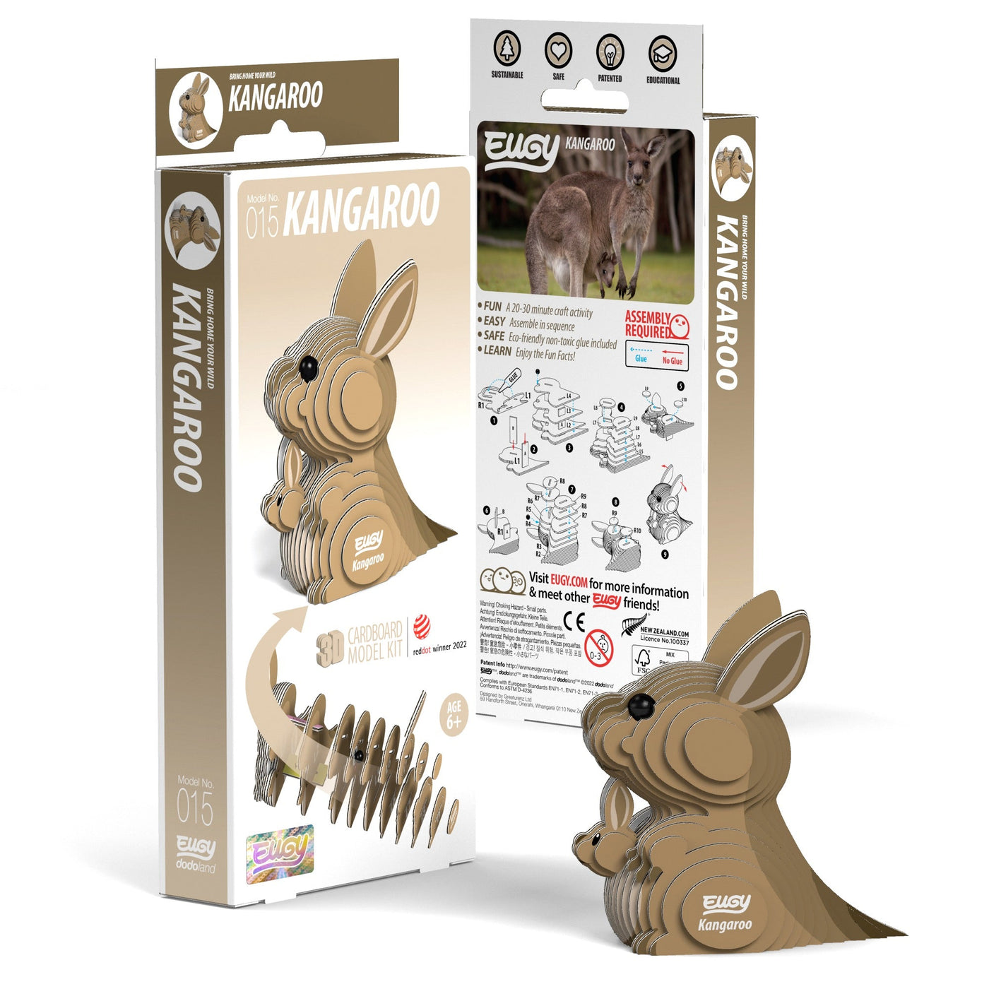 EUGY Kangaroo 3D Puzzle