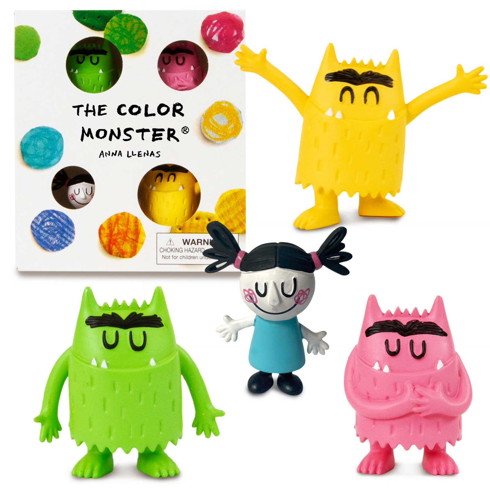 The Color Monster Set of 4 Figurines w Nuna Safari Ltd