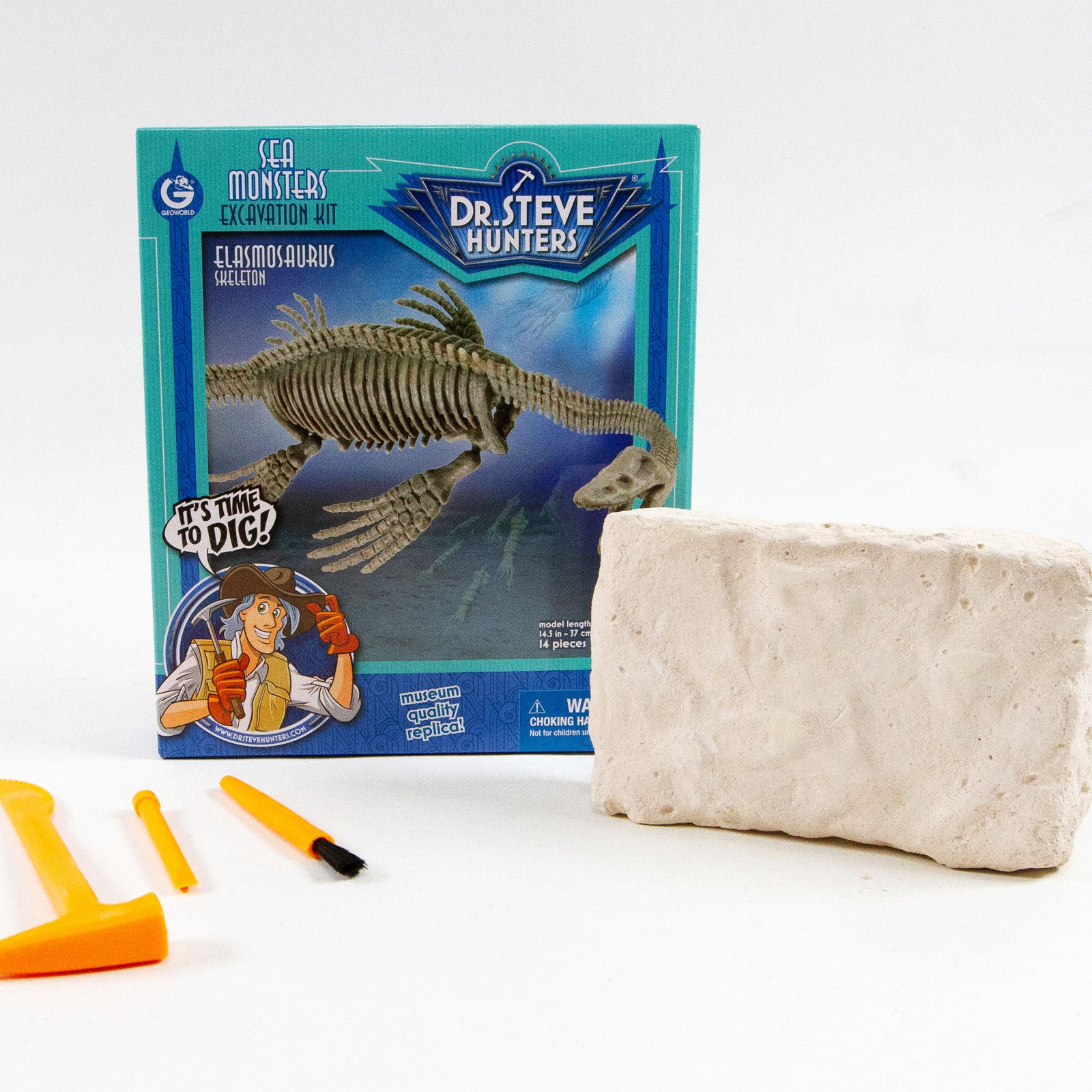 Dr. Steve Hunters GEOWorld Sea Monster Dig Elasmosaurus Excavation Kit - 15 pieces |  | Safari Ltd®