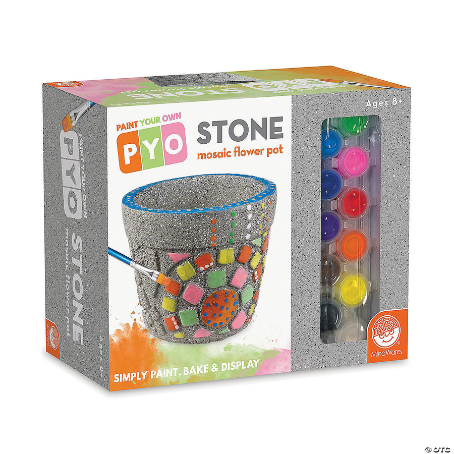 Paint your Own Stone: Mosaic Flower Pot