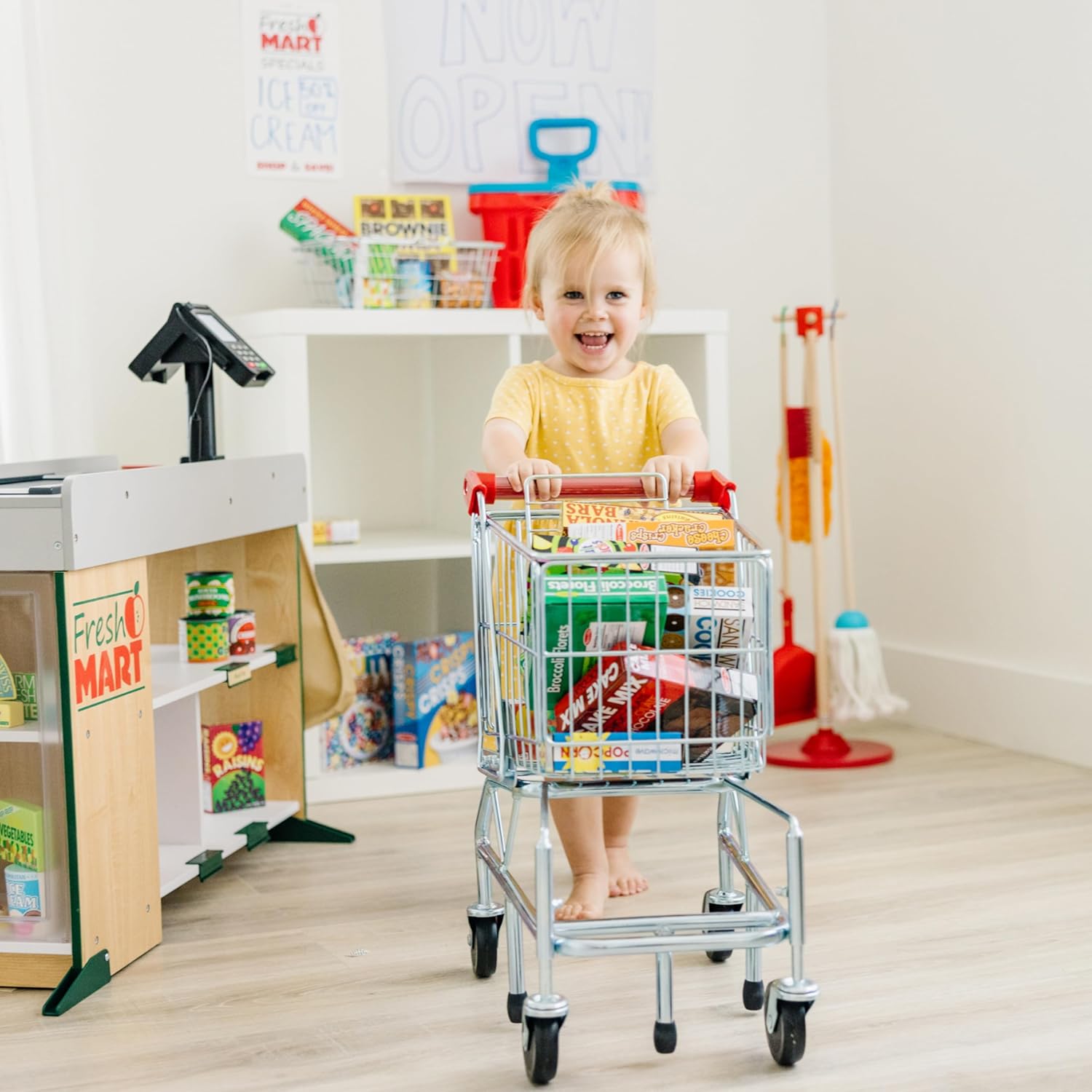 Metal toy shopping cart online