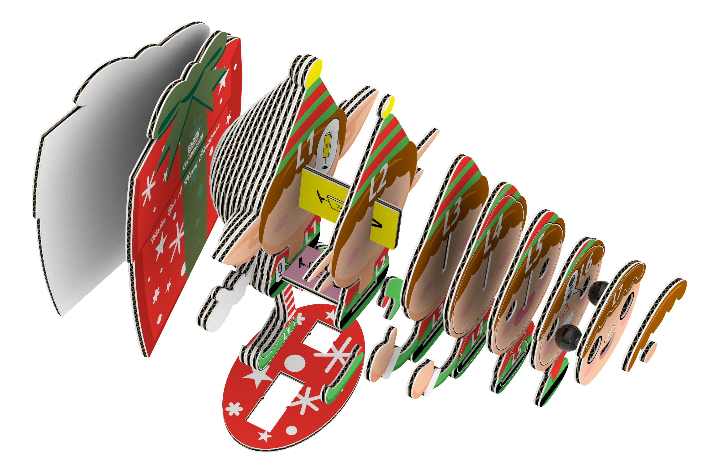 EUGY Christmas Elf 3D Puzzle