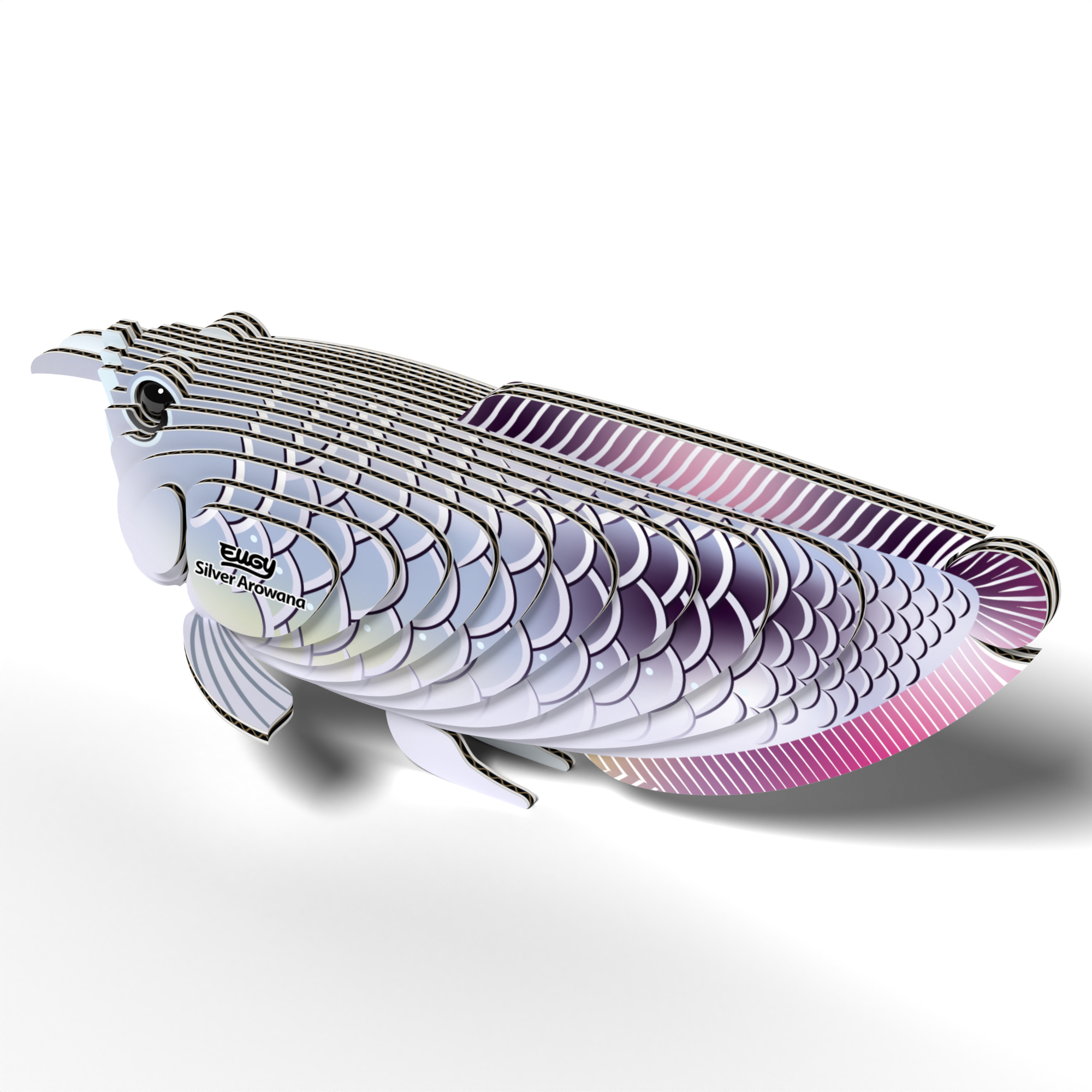 EUGY Silver Arowana 3D Puzzle