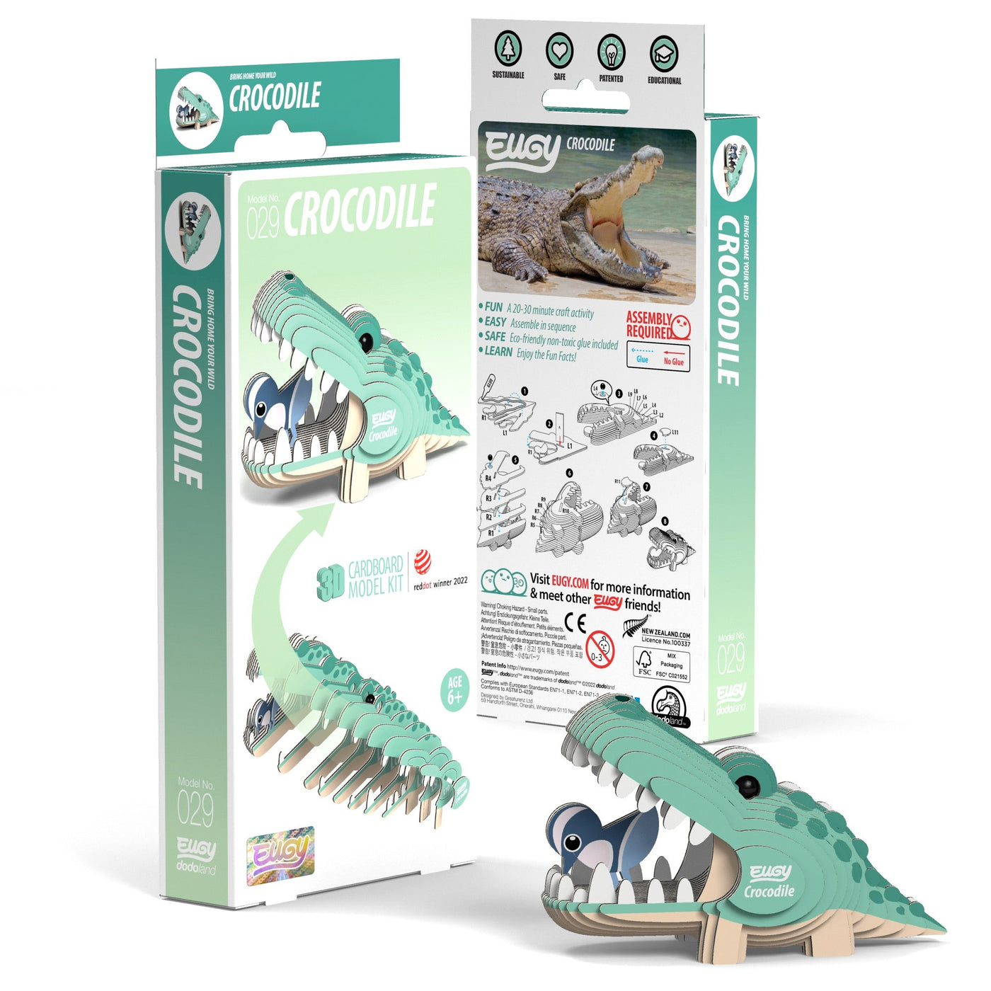 EUGY Crocodile 3D Puzzle