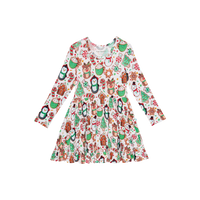 Cookie Medley - Long Sleeve Ruffled Twirl Dress 3T-4T