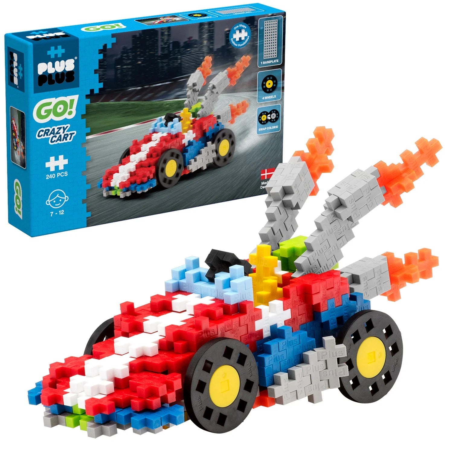 240 pc Plus-Plus GO! - Crazy Cart - Safari Ltd®