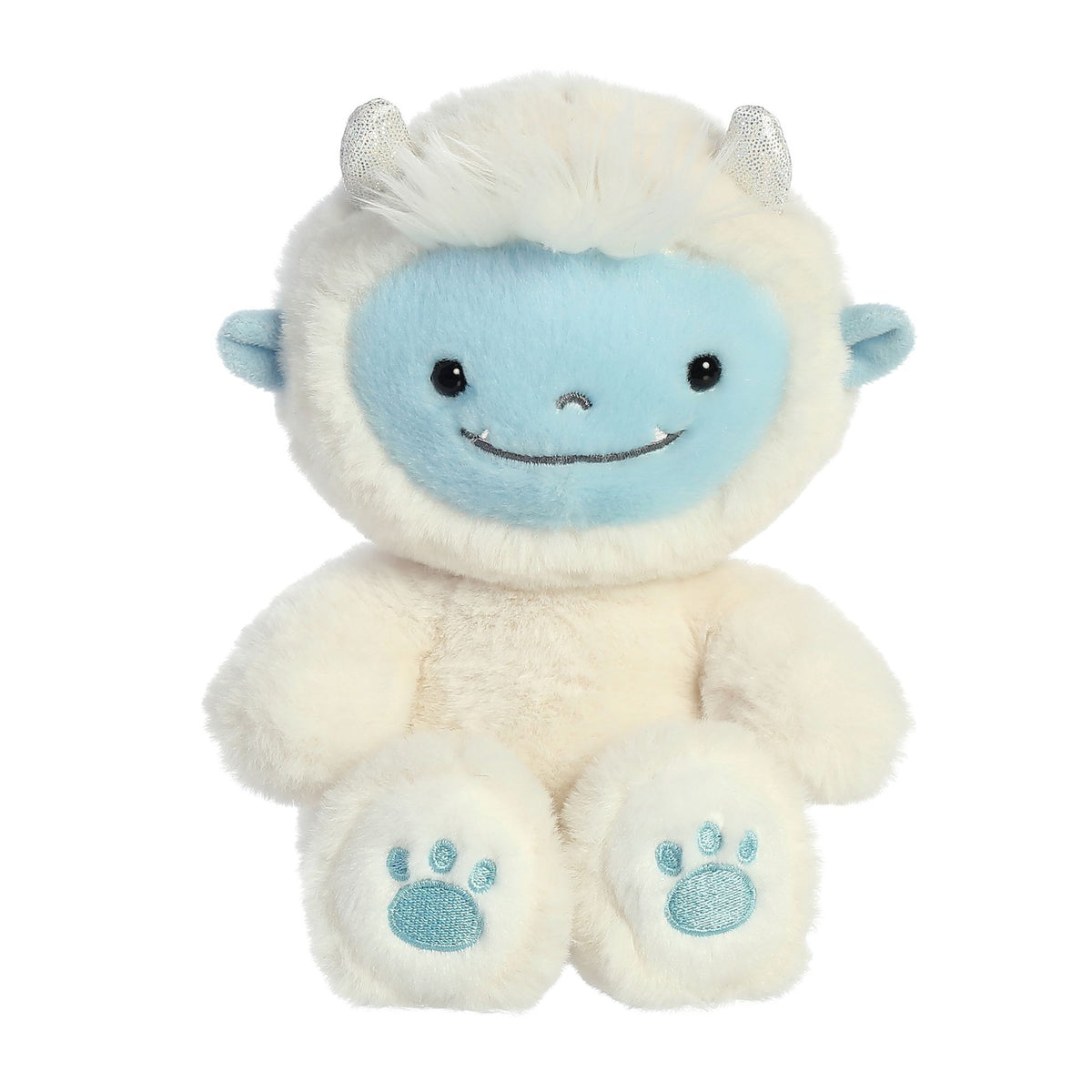 NoJo Hello! Lucky Yeti White and Blue Plush Stuffed Animal with Rabbit Plush