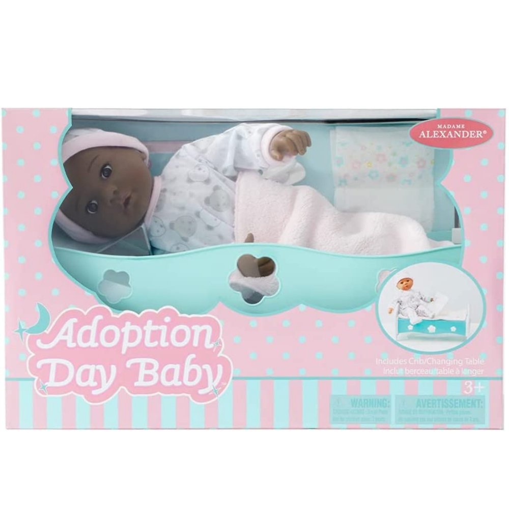 Adoption Day Baby Girl - Dark Skin/Brown Eyes Doll - Safari Ltd®