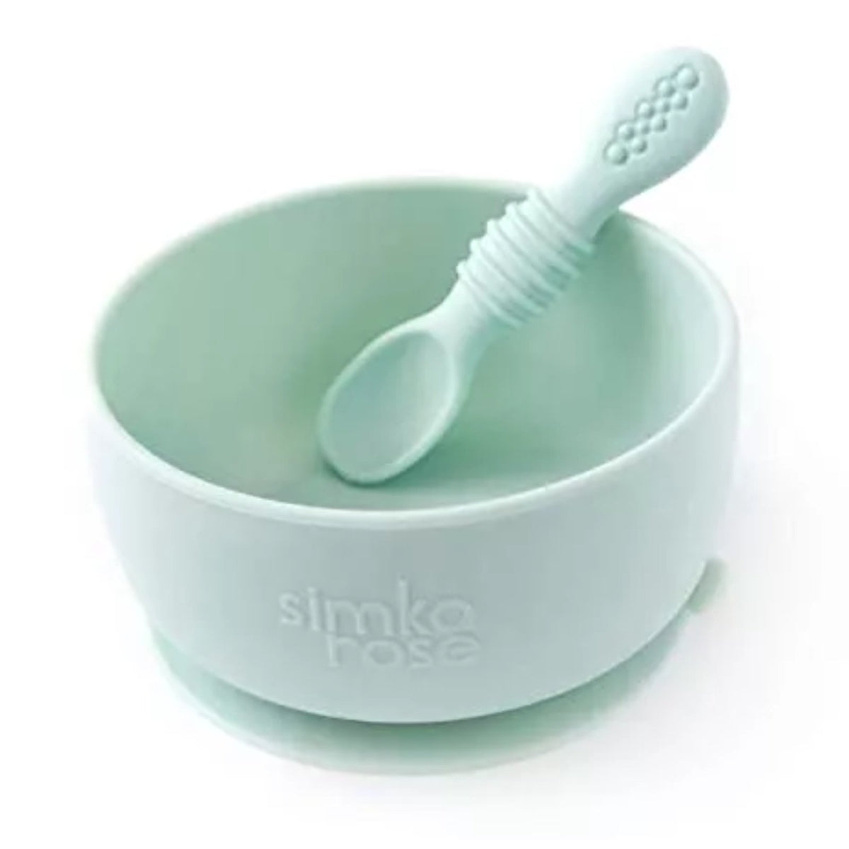 Silicone Baby Bowl & Spoon Set - Blue