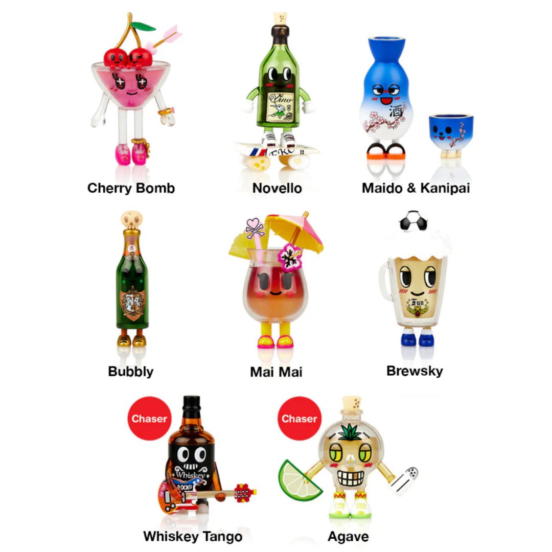 Tokidoki Boozy hot Besties, Moofia Breakfast Besties, and Fast Food Besties