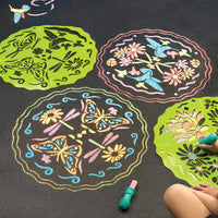 ChalkScapes Mandalas Sidewalk Stencils Chalk Art - Safari Ltd®